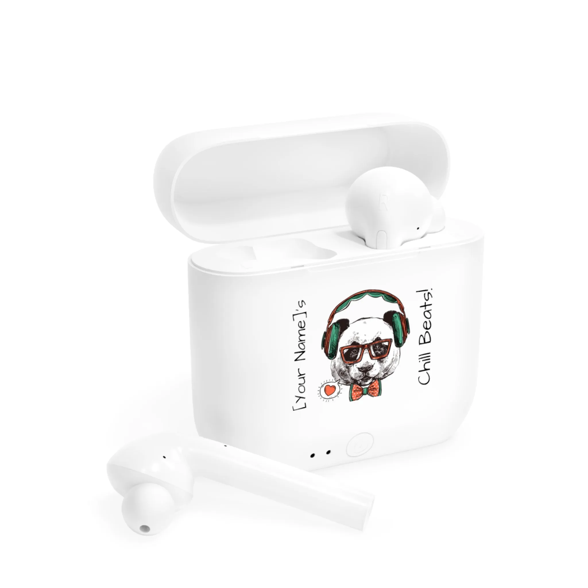 Customizable Wireless Earbuds - Chill Beast Panda Customizable Name