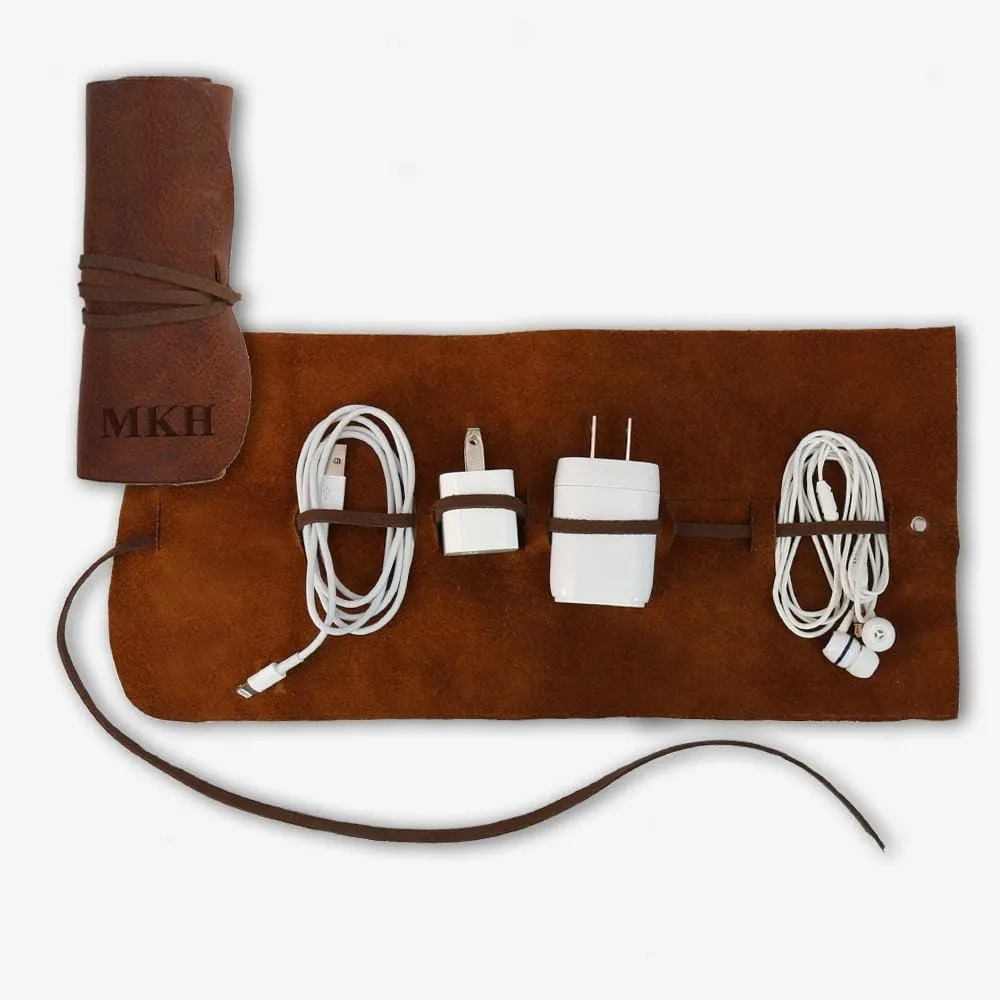 Customized Genuine Leather Multi Cord Large Organizer