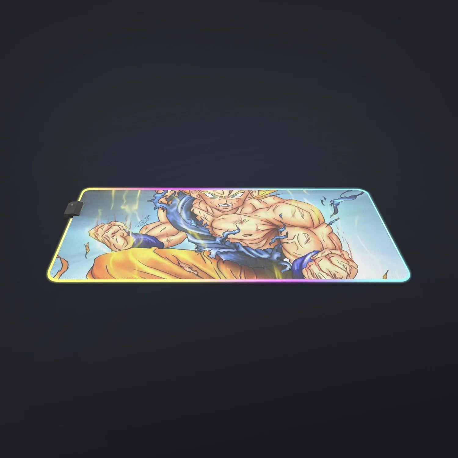 DBZ Goku Super Saiyan Thunder Power Damage Fight Cool Design cool LED Mouse Pad