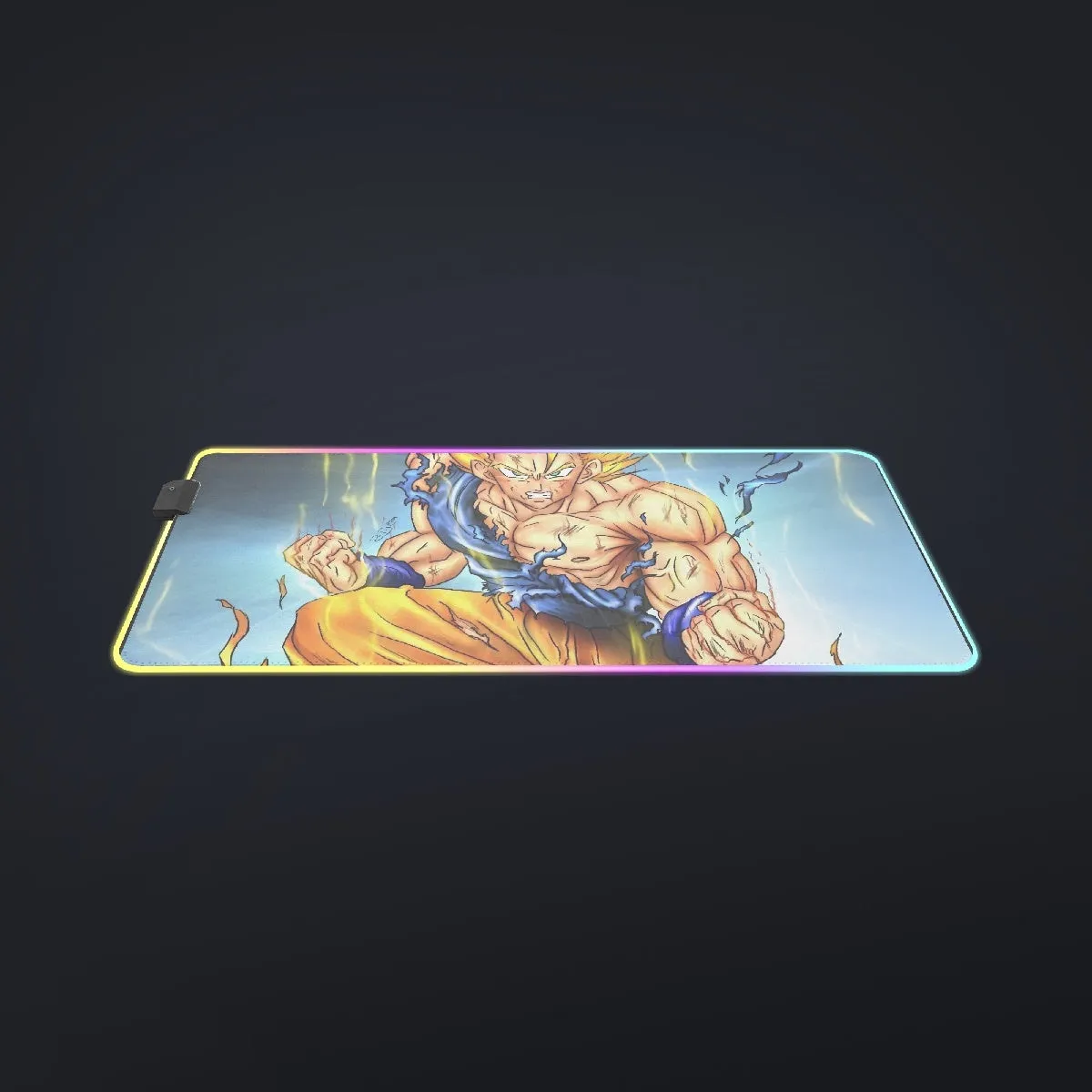 DBZ Goku Super Saiyan Thunder Power Damage Fight Cool Design cool LED Mouse Pad