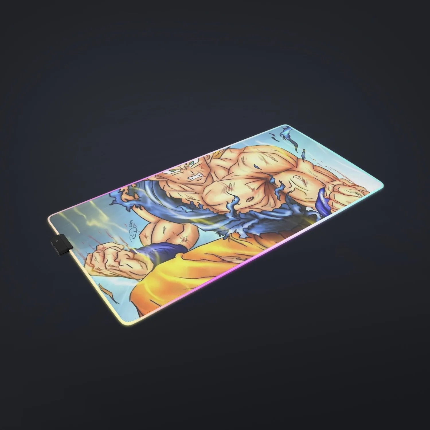 DBZ Goku Super Saiyan Thunder Power Damage Fight Cool Design cool LED Mouse Pad