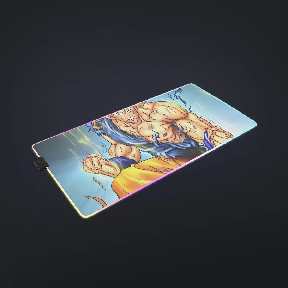 DBZ Goku Super Saiyan Thunder Power Damage Fight Cool Design cool LED Mouse Pad