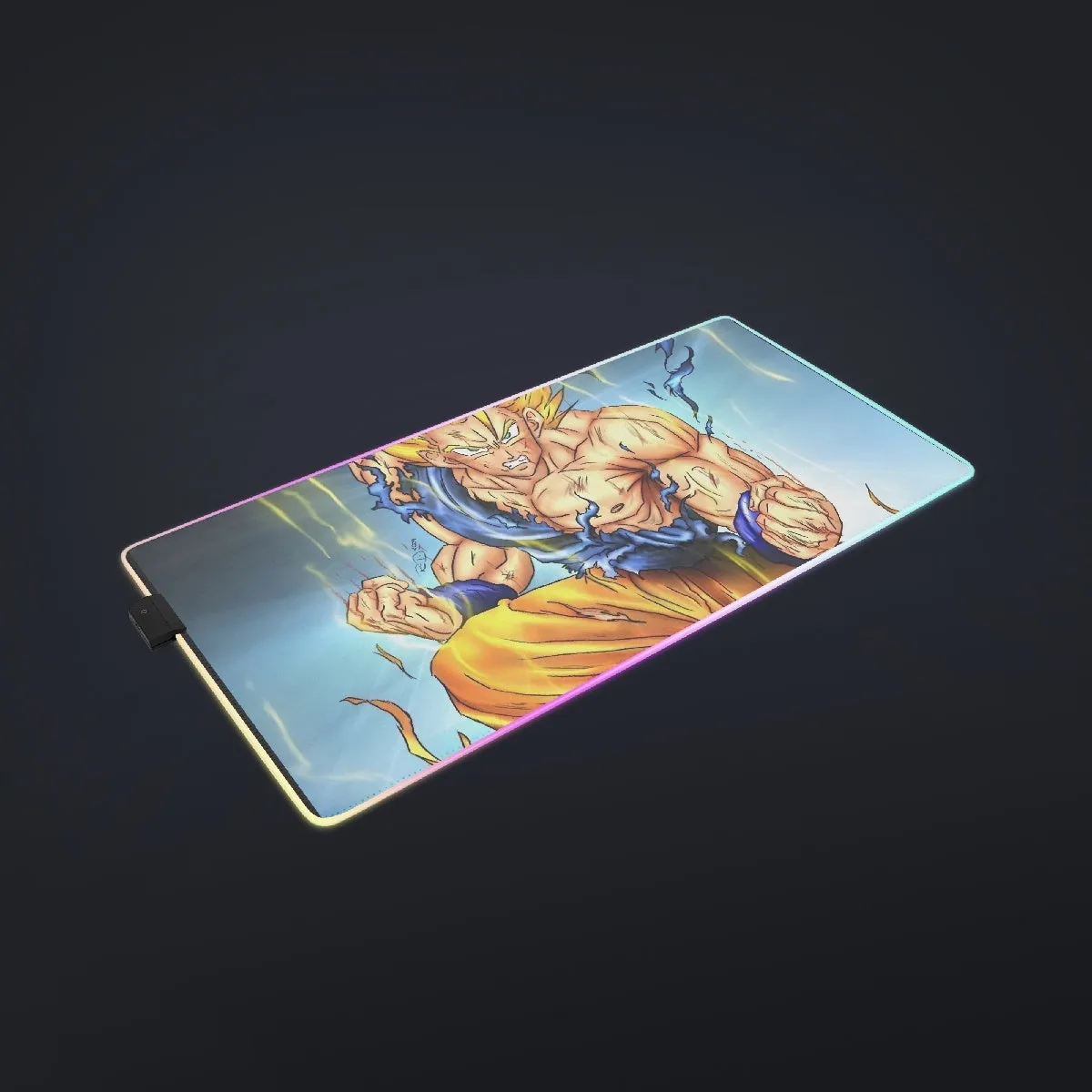 DBZ Goku Super Saiyan Thunder Power Damage Fight Cool Design cool LED Mouse Pad