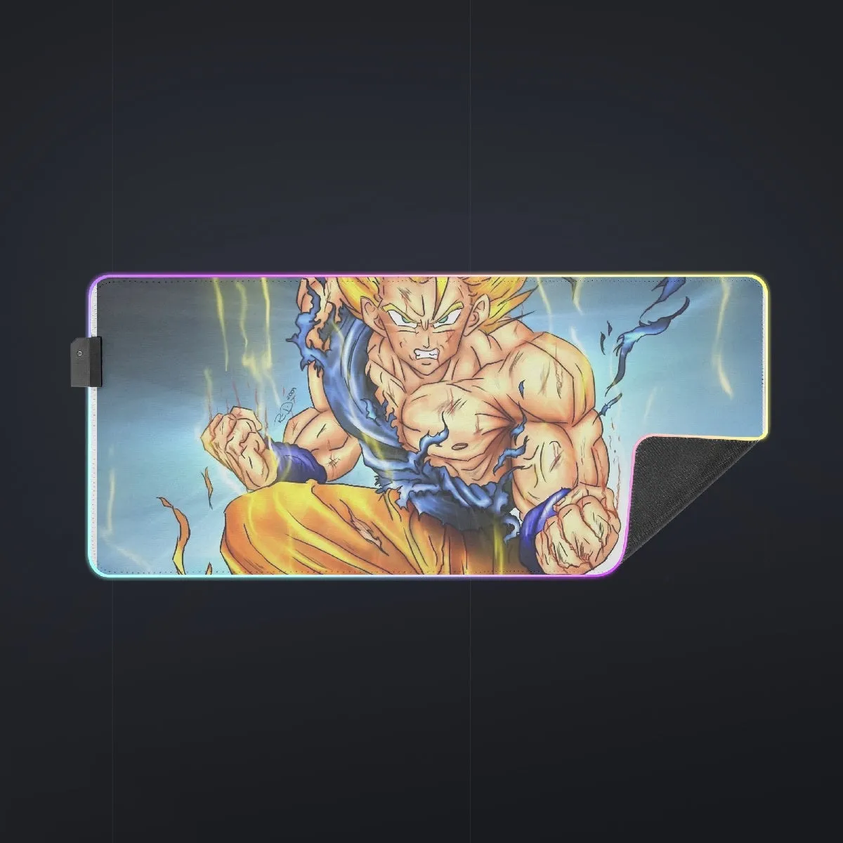 DBZ Goku Super Saiyan Thunder Power Damage Fight Cool Design cool LED Mouse Pad