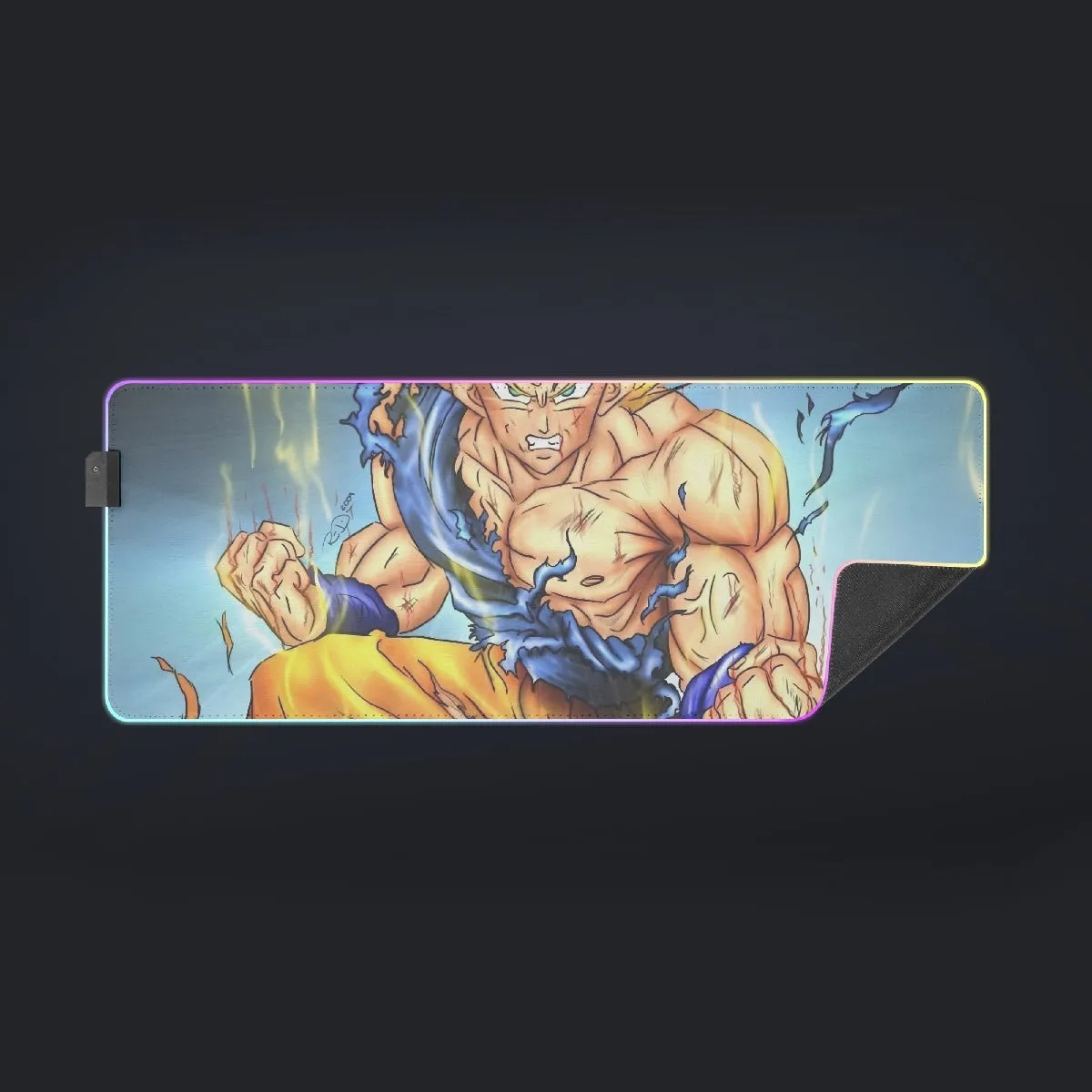 DBZ Goku Super Saiyan Thunder Power Damage Fight Cool Design cool LED Mouse Pad