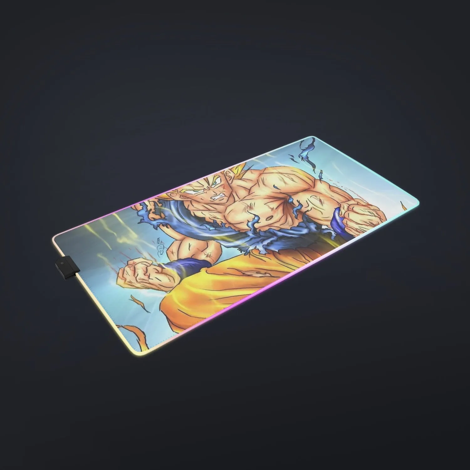 DBZ Goku Super Saiyan Thunder Power Damage Fight Cool Design cool LED Mouse Pad