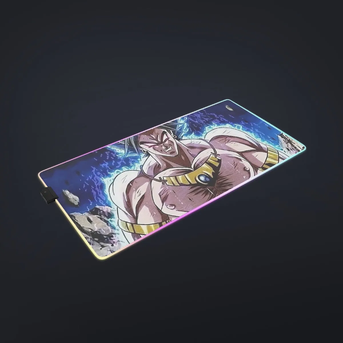 DBZ Legendary Super Saiyan Broly With Black Hair cool LED  Mouse Pad