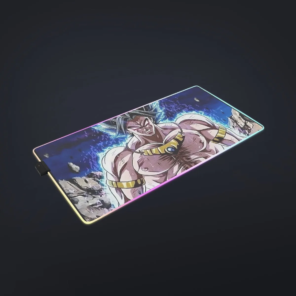 DBZ Legendary Super Saiyan Broly With Black Hair cool LED  Mouse Pad