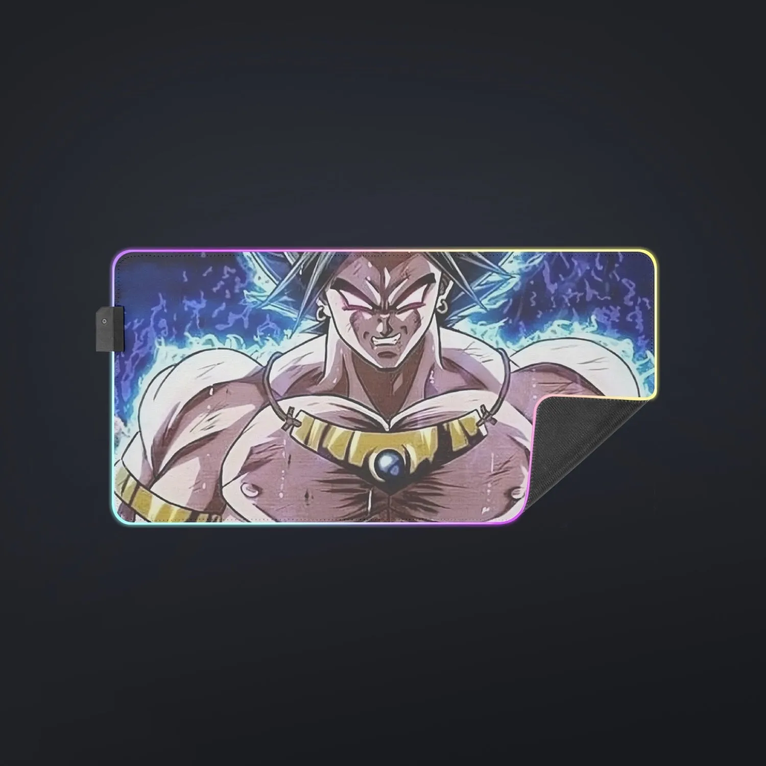 DBZ Legendary Super Saiyan Broly With Black Hair cool LED  Mouse Pad