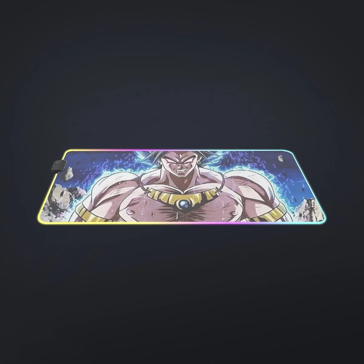 DBZ Legendary Super Saiyan Broly With Black Hair cool LED  Mouse Pad