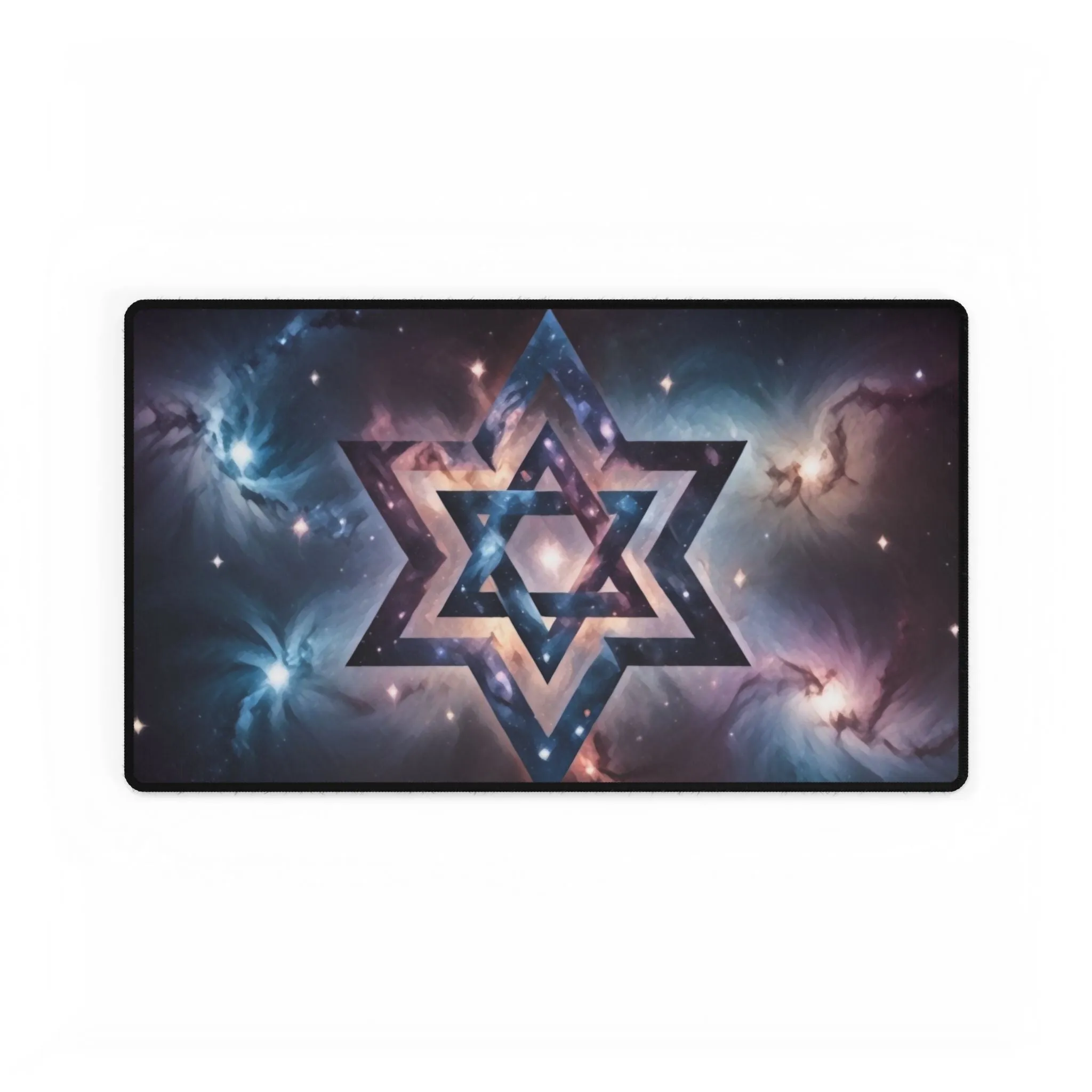 Desk Mats - Star of David Galactic "Cosmic Star of Unity" Art Print