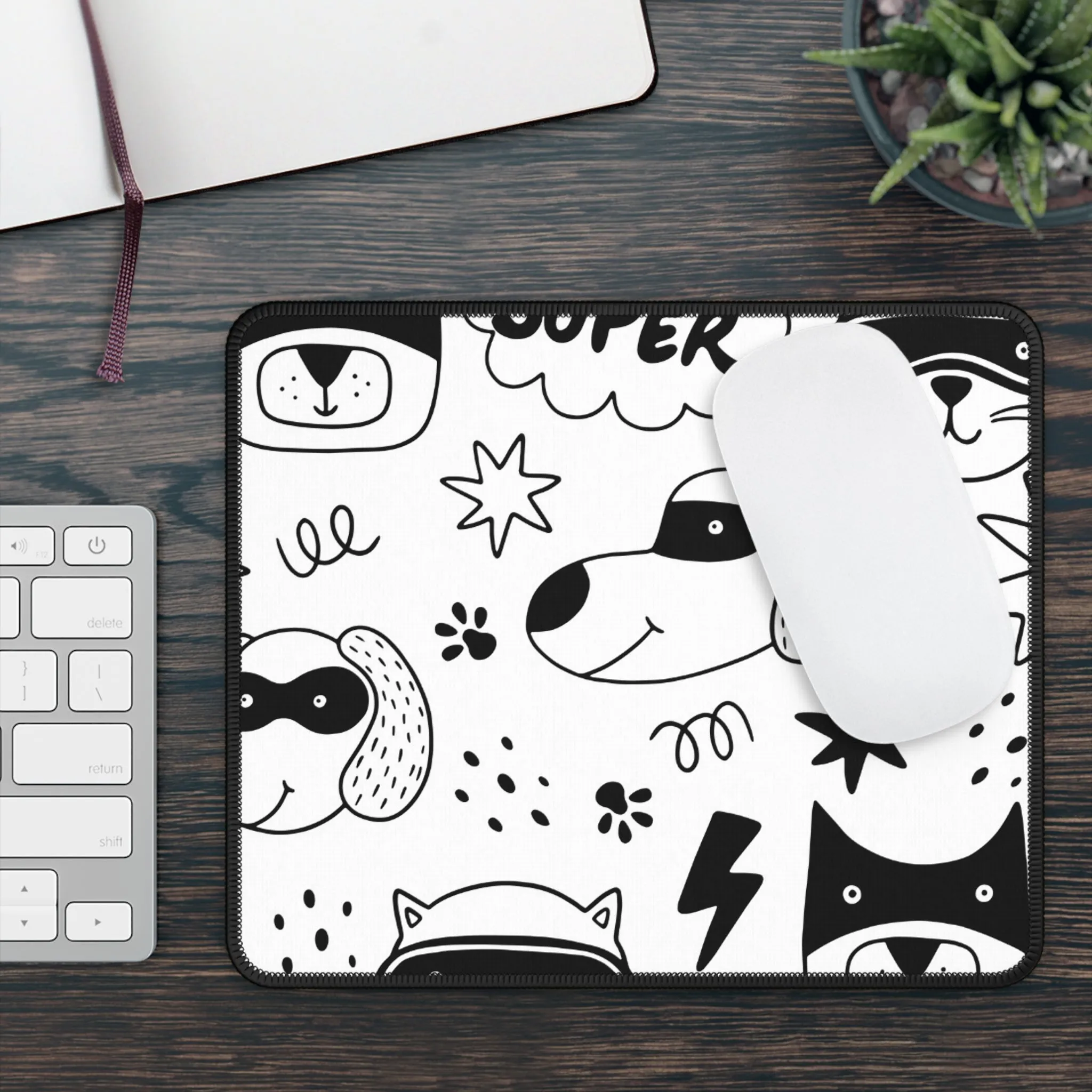 Doodle Dogs & Cats - Inovax Gaming Mouse Pad