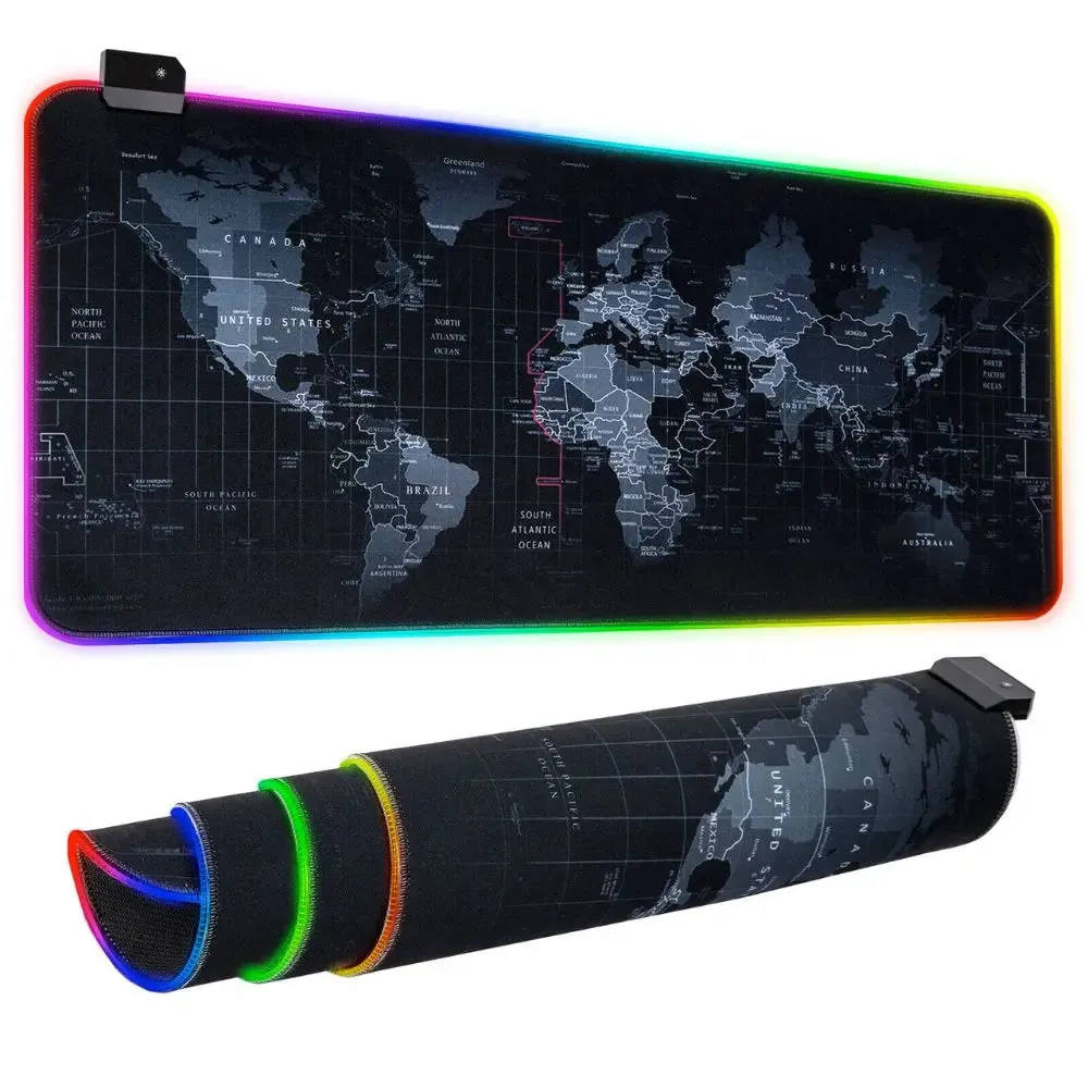 Dragon RGB Gaming Mouse Pad World Map-Dragon RGB Mouse Pad