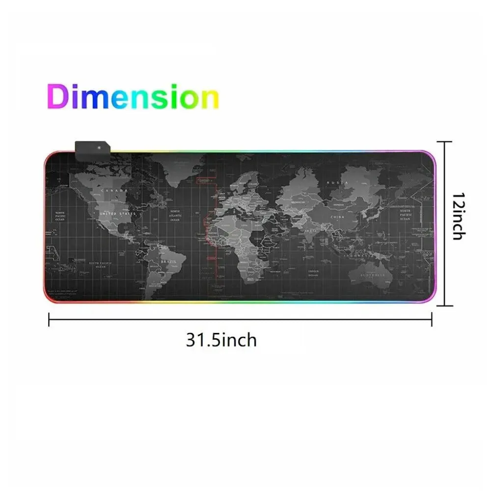 Dragon RGB Gaming Mouse Pad World Map-Dragon RGB Mouse Pad