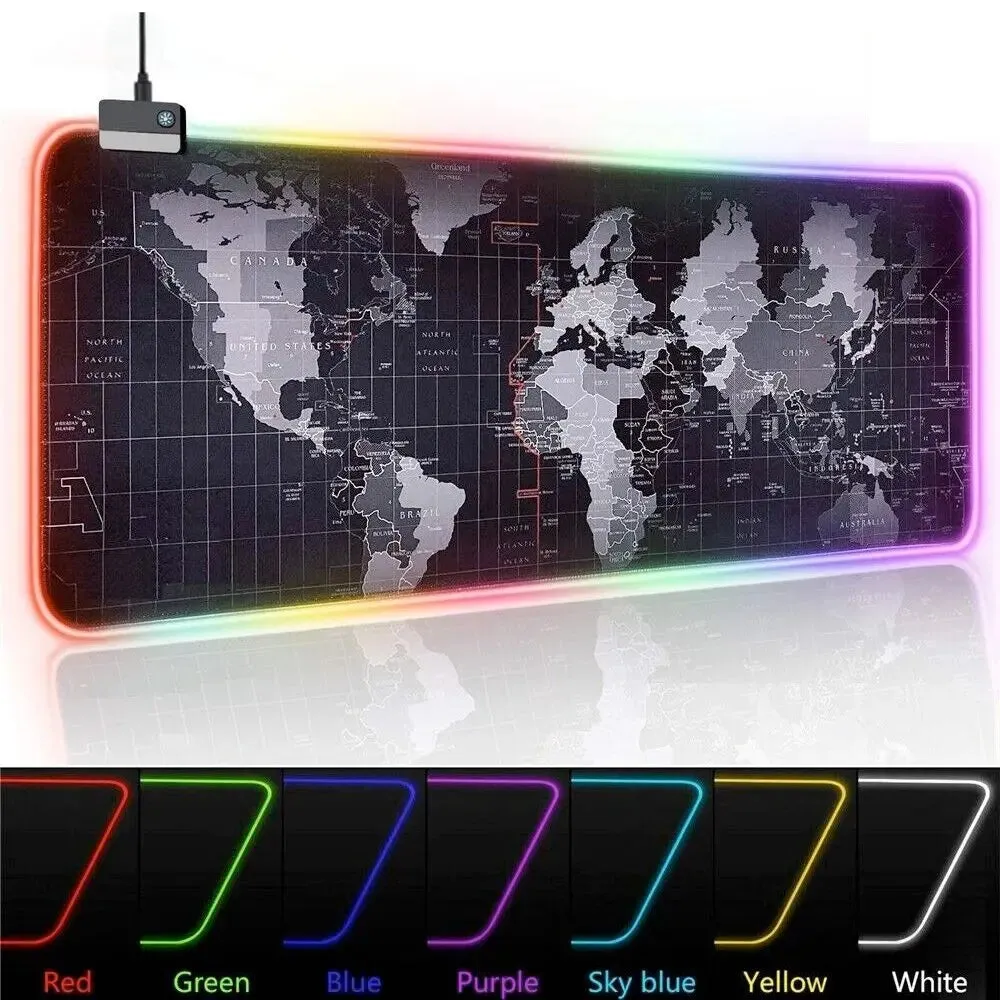 Dragon RGB Gaming Mouse Pad World Map-Dragon RGB Mouse Pad