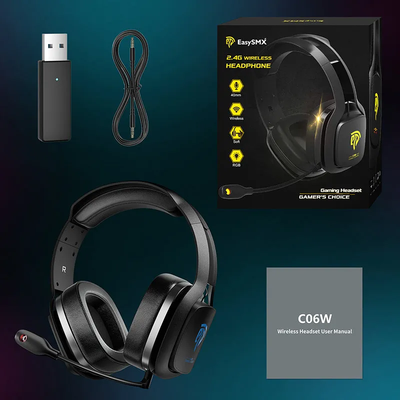 EasySMX® C06W Gaming Headsets with Bluetooth and Mic