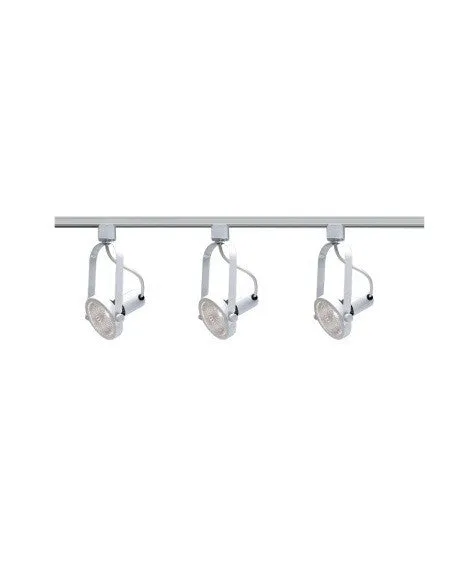 Epiphany Lighting PT4048 WH Three Light PAR30 Gimbal Track Kit in White Finish