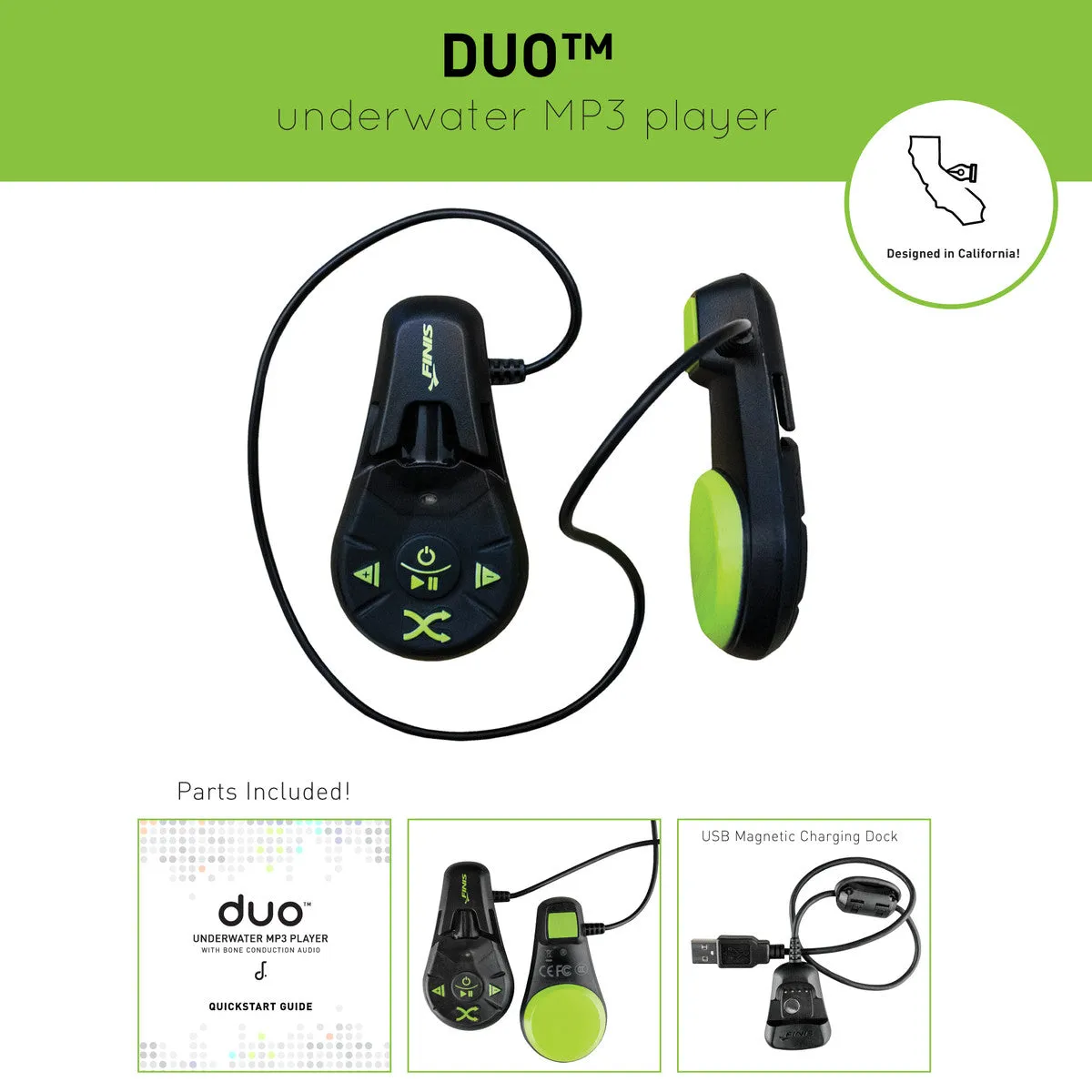 Finis DUO Underwater Bone Conduction MP3 Player