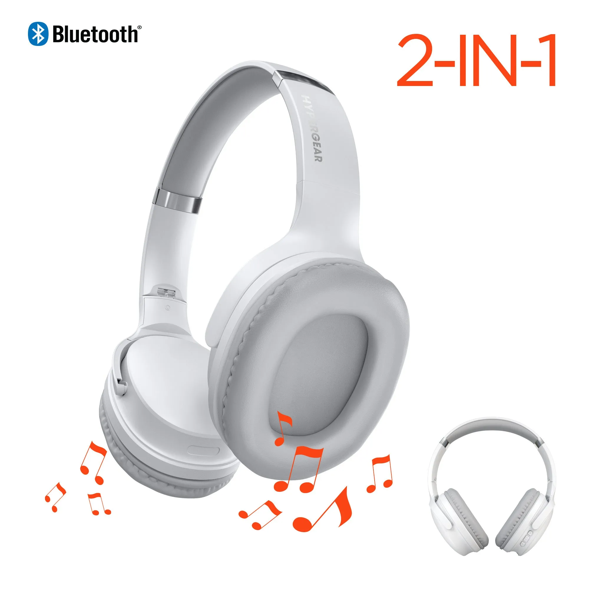 Flip 2-in-1 Wireless Headphones   Speaker | White