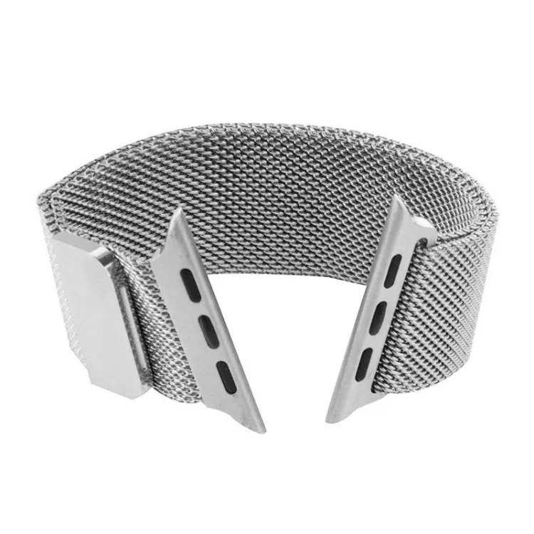 For Apple Watch 38mm Milanese Loop Magnetic Stainless Steel Watchband(Silver)