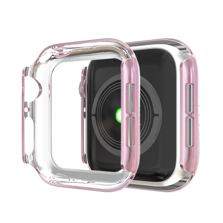 For Apple Watch Series 3 & 2 & 1 42mm Double Row Diamonds PC Protective Case(Pink)