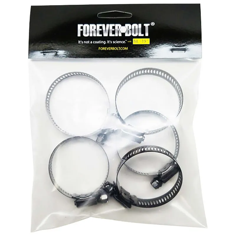 FOREVERBOLT 1-9/16 in to 2-1/2 in. SAE 32 Black Hose Clamp Stainless Steel Band