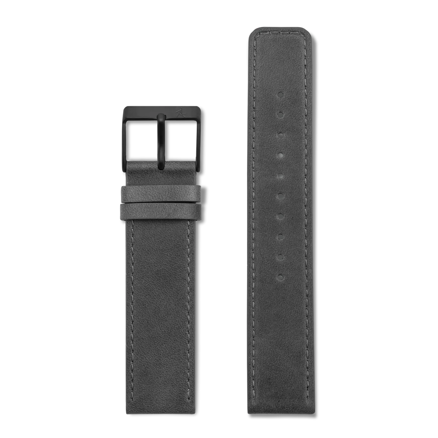 Grey Flat Leather Strap