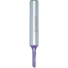 Grizzly Industrial Single Fluted Straight Bit, 1/4" Shank, 1/4" Dia.