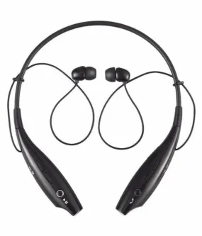 HBS-730 WIRELESS Neckband Bluetooth Wireless Earphones With Mic - Black