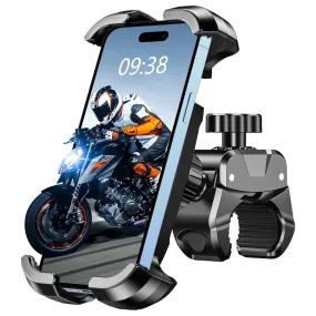 Heavy-Duty Clamp & All-Around Secure Motorcycle Phone Mount