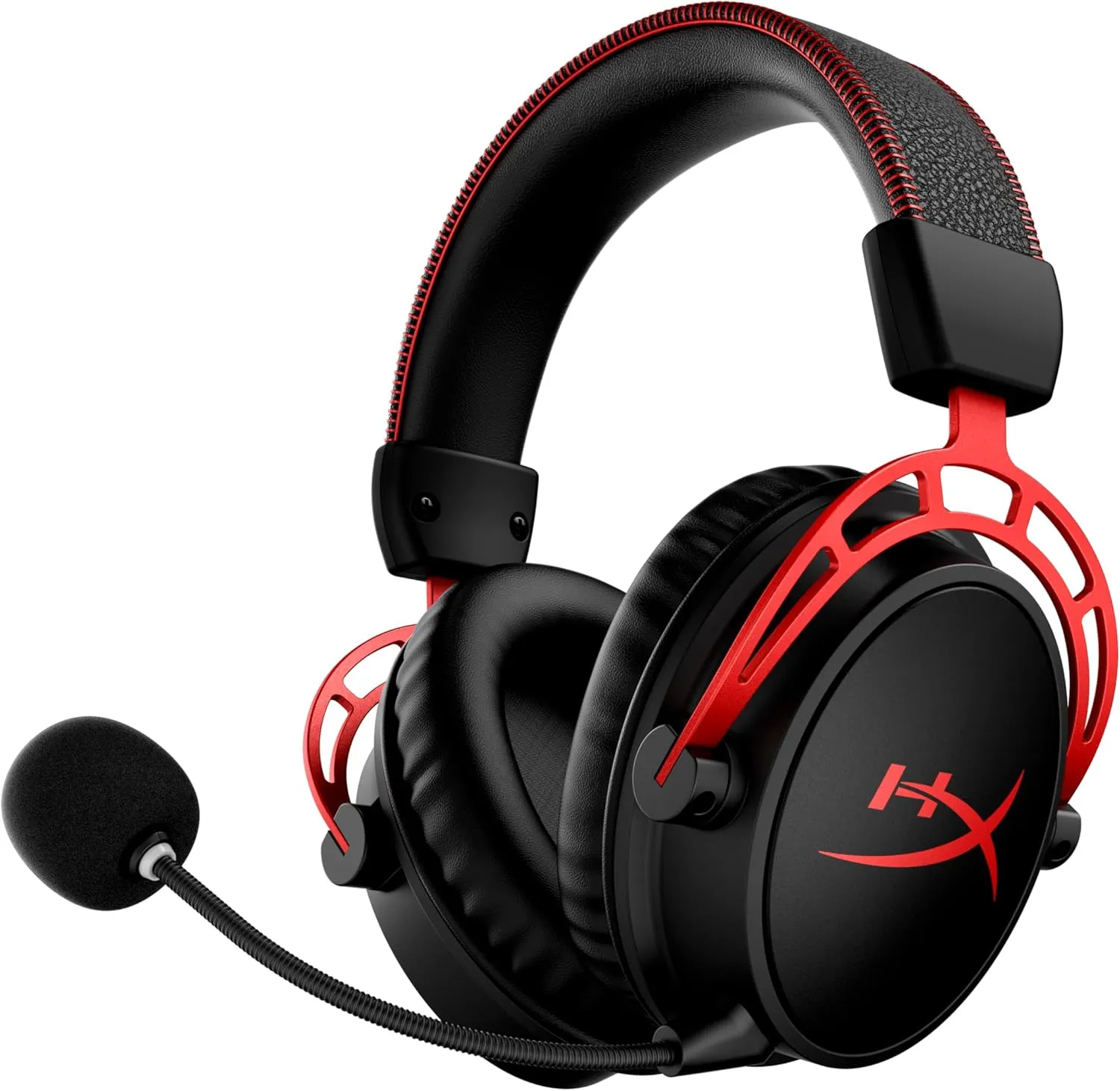 HyperX Cloud Alpha Wireless - Gaming Headset for PC, 300-hour battery life, DTS Headphone:X Spatial Audio, Memory foam, Dual Chamber Drivers, Noise-cancelling mic, Durable aluminium frame