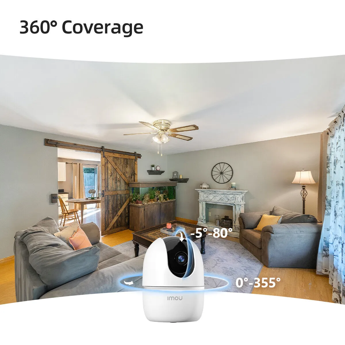 IMOU A1, 1080P/2MP, Indoor Pan & Tilt Smart Wi-Fi Plug-In Security Camera