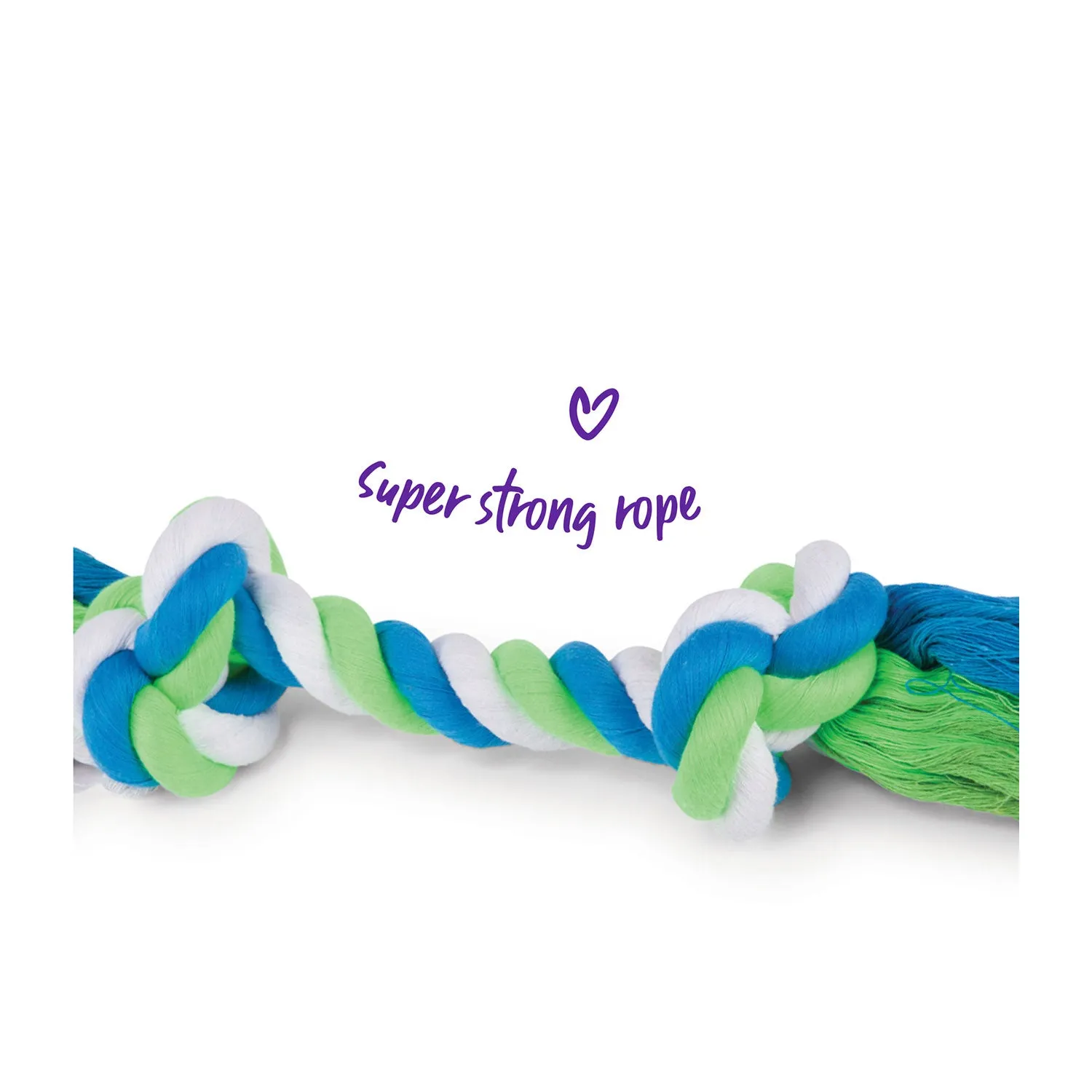 Kazoo Twisted Rope Knot Bone Dog Toy