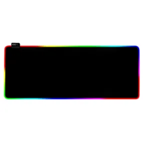 Large LED Gaming Mouse Pad RGB Computer Keyboard Mouse Mat w/ 10 Light Modes Non-Slip Rubber Base for Game Office- Electronics