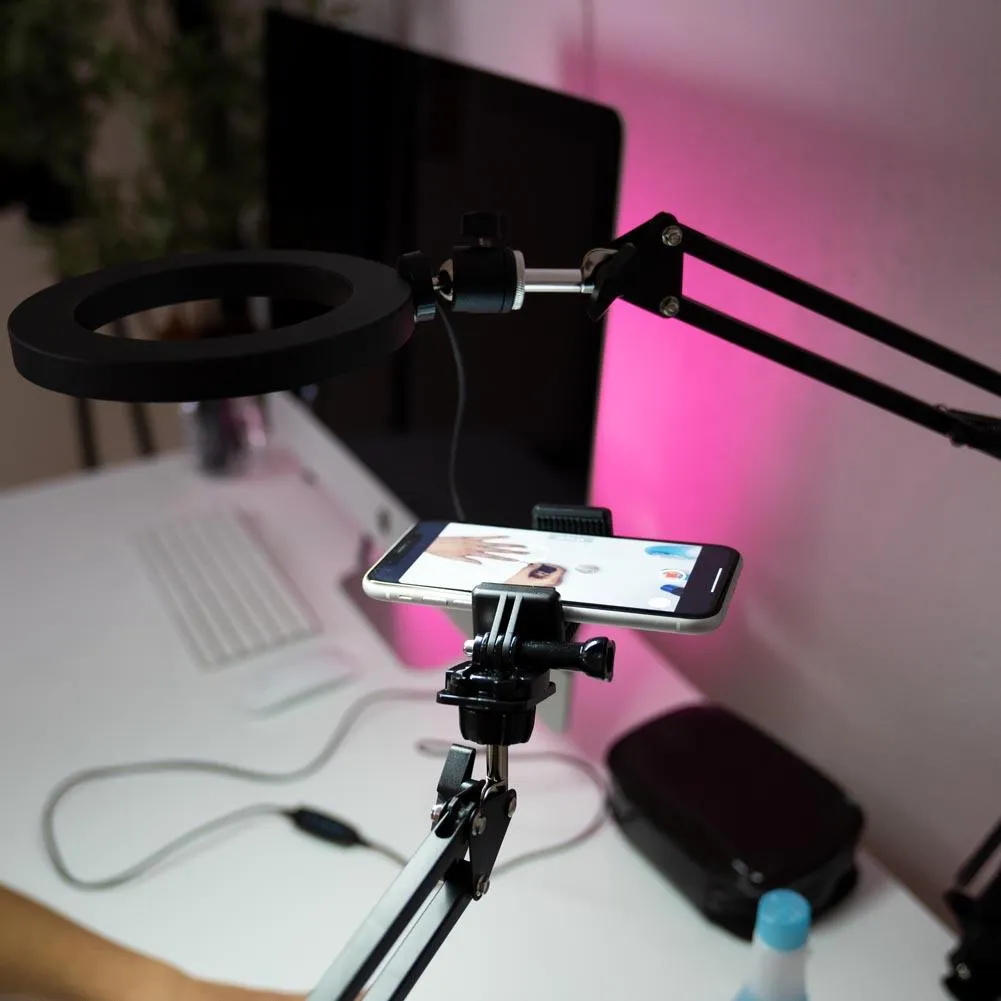 LED 6" Ring Light with Smartphone Holder Tabletop Lighting Kit - 'Inner Artist Plus II' (DEMO STOCK)