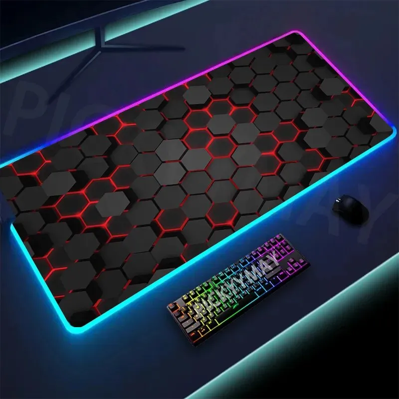 LED Keyboard Mats Luminous Desk Pads Mouse Pad For PC