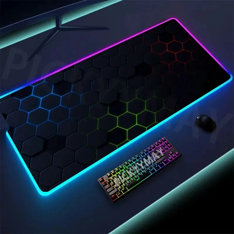 LED Keyboard Mats Luminous Desk Pads Mouse Pad For PC