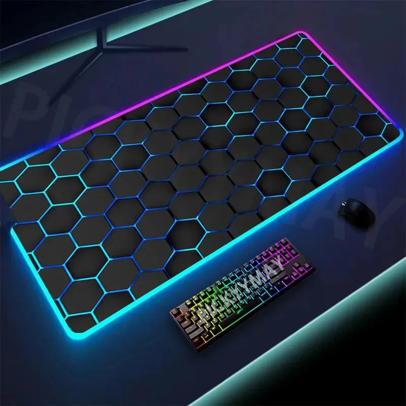 LED Keyboard Mats Luminous Desk Pads Mouse Pad For PC