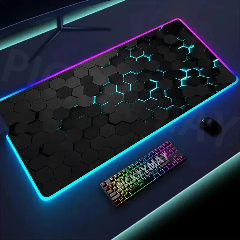 LED Keyboard Mats Luminous Desk Pads Mouse Pad For PC