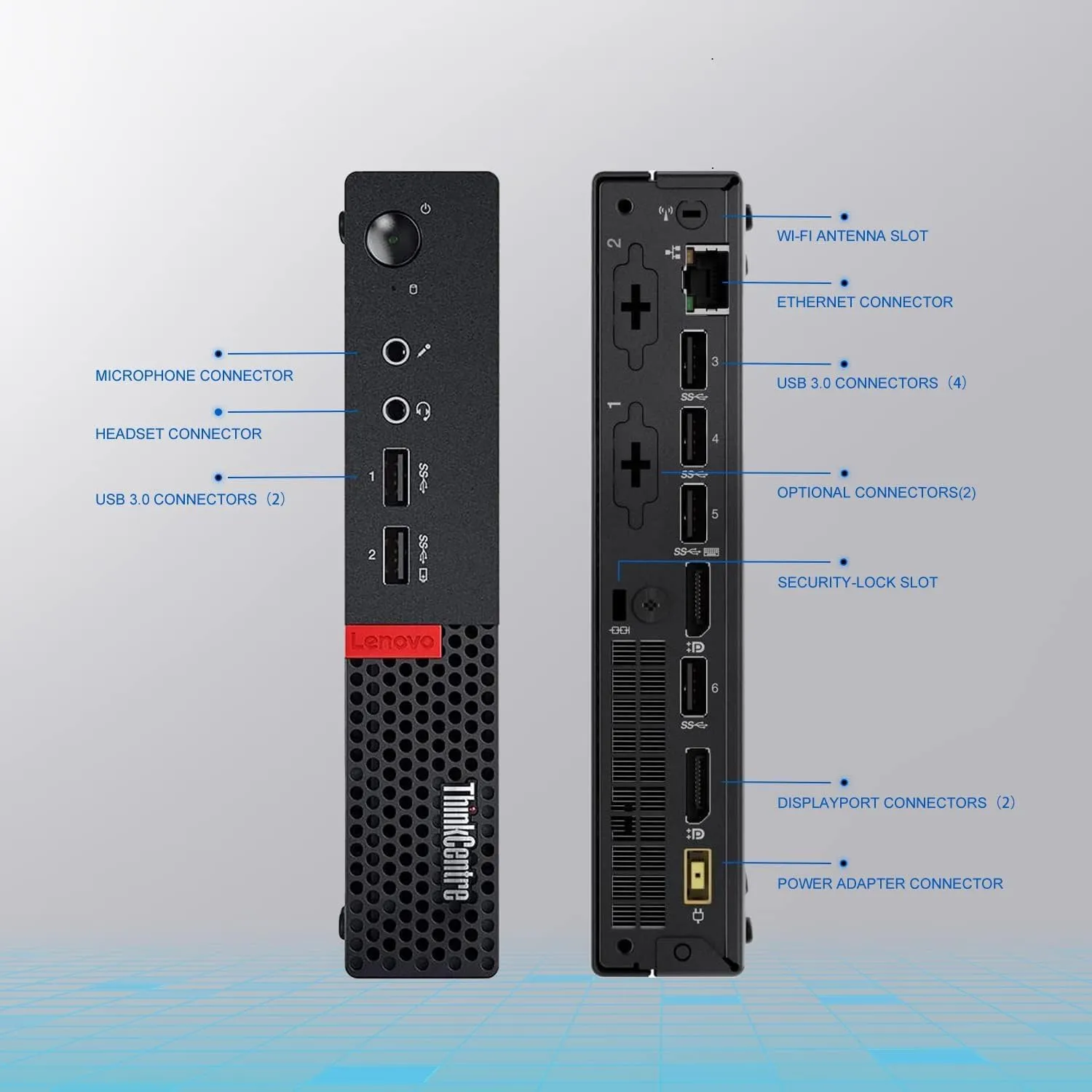 Lenovo ThinkCentre M910q Tiny Desktop PC | Intel Core I5-6500T up to 3.10 GHz Turbo 4-Cores (6th Gen), 16GB RAM, 256GB M.2 SSD, USB-C, Dual Monitor, 2x DisplayPort (4K), 1Gb Ethernet, Keyboard, Mouse & Wi-Fi - Windows 10 Pro , 1 Year Warranty - Grade A