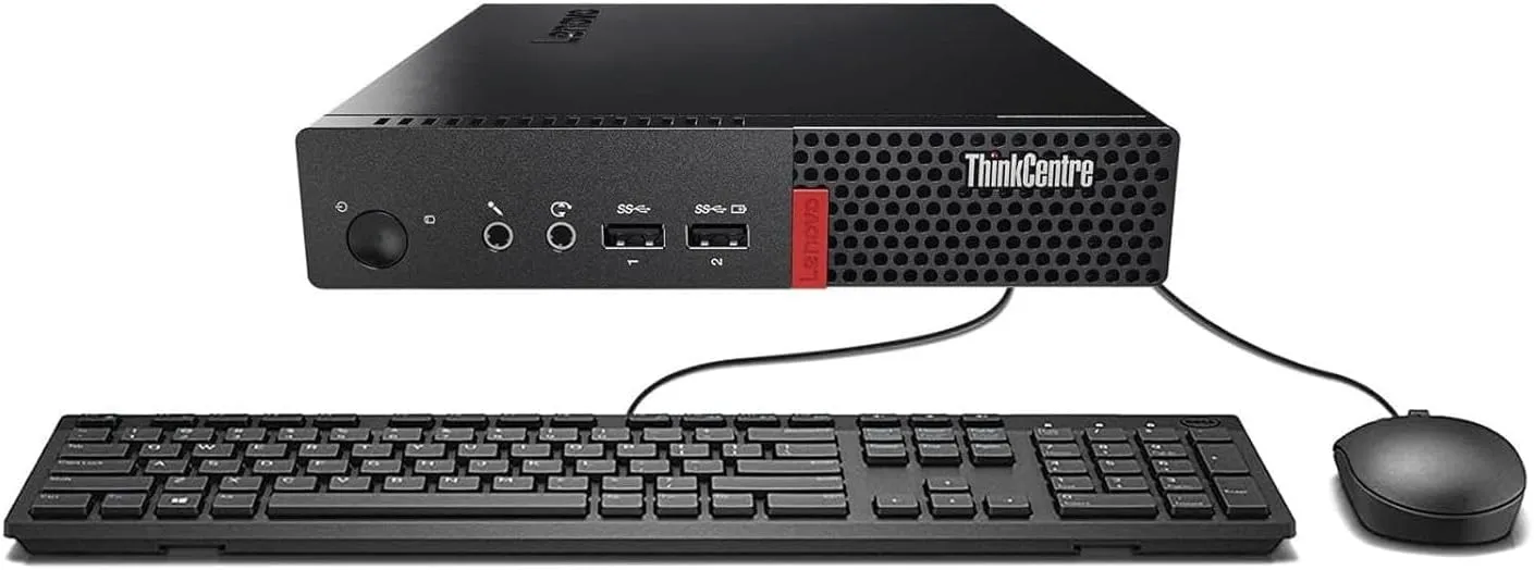 Lenovo ThinkCentre M910q Tiny Desktop PC | Intel Core I5-6500T up to 3.10 GHz Turbo 4-Cores (6th Gen), 16GB RAM, 256GB M.2 SSD, USB-C, Dual Monitor, 2x DisplayPort (4K), 1Gb Ethernet, Keyboard, Mouse & Wi-Fi - Windows 10 Pro , 1 Year Warranty - Grade A