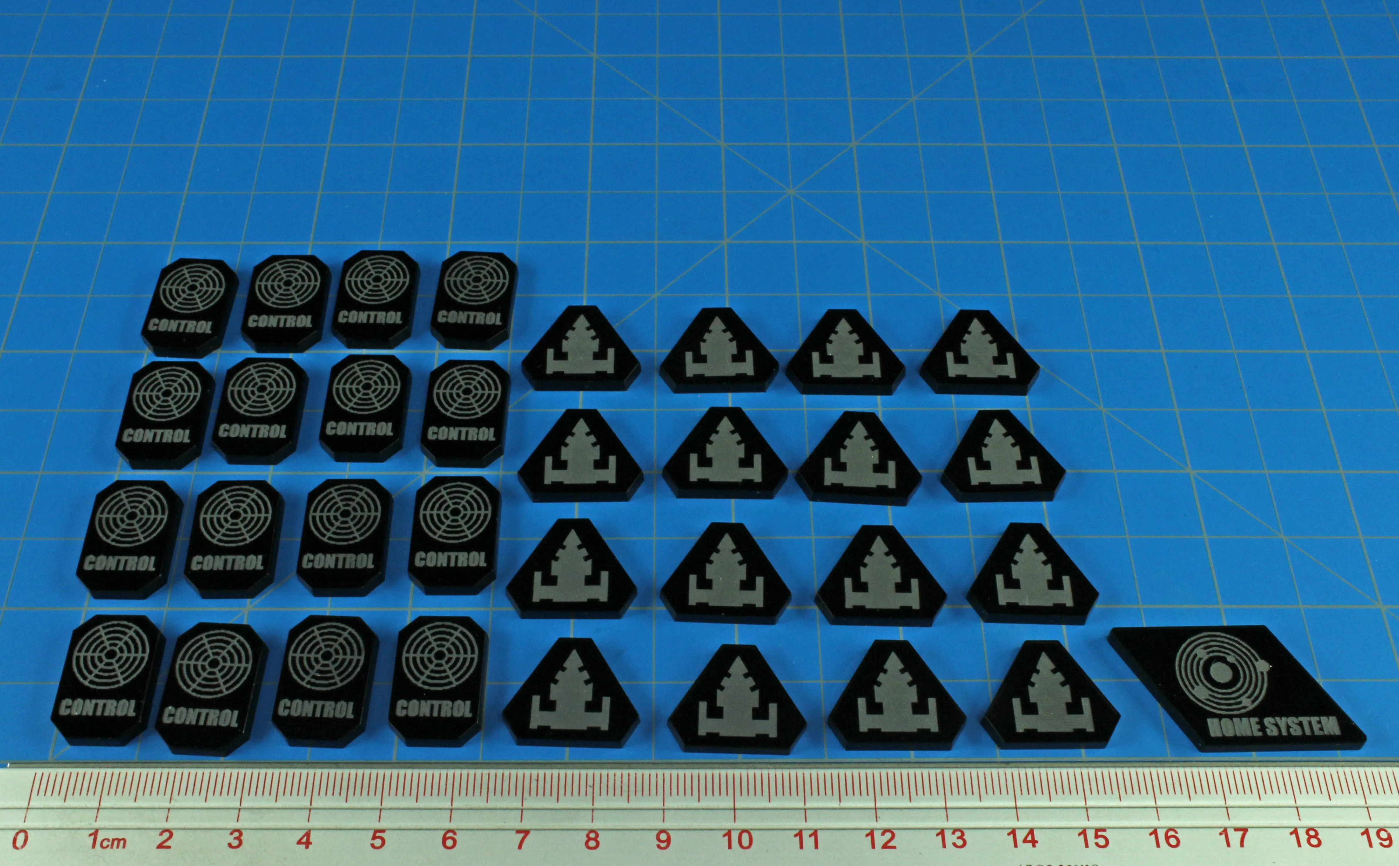 LITKO Command & Control Token Set Compatible with Twilight Imperium 4th Edition, Black (33)