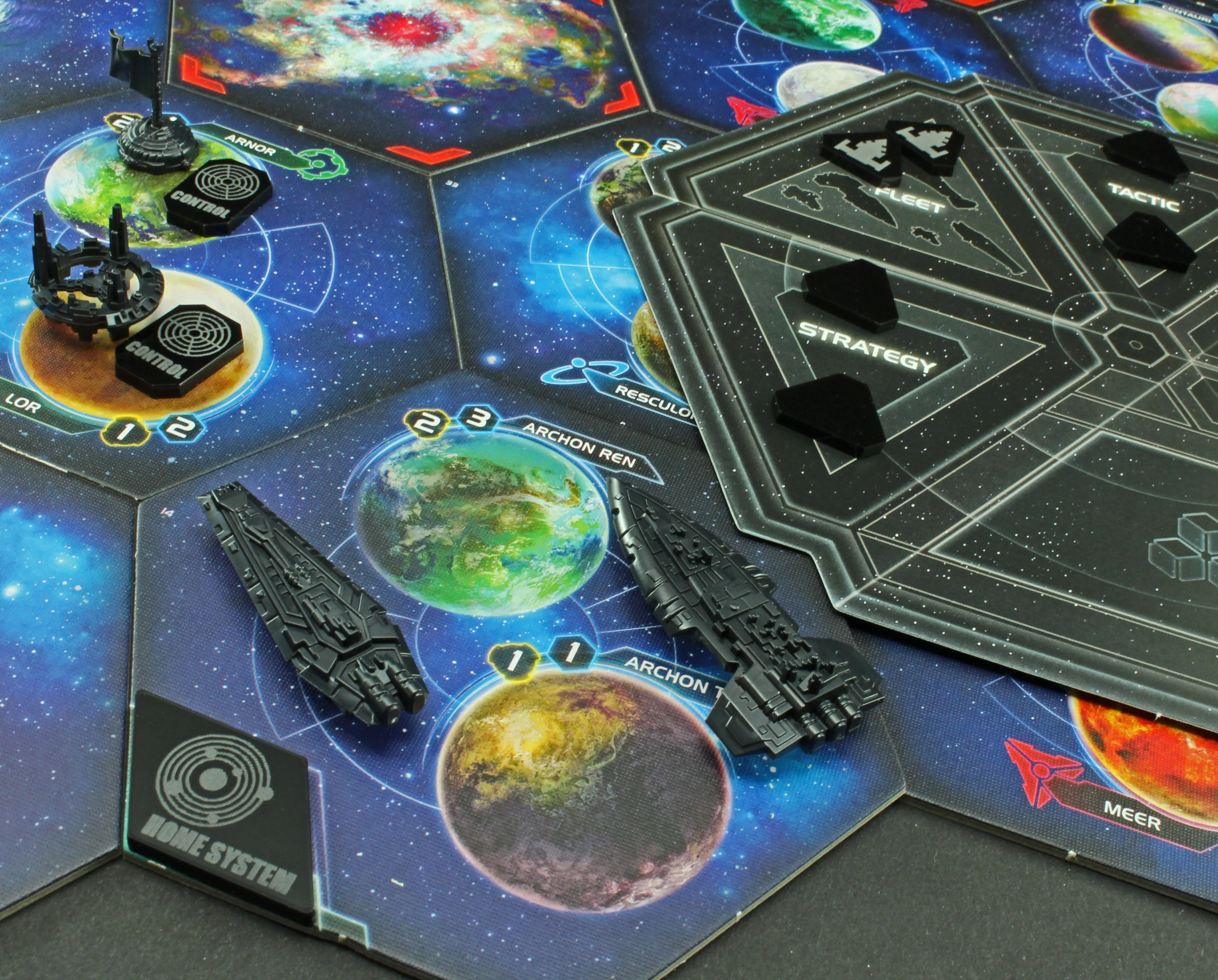 LITKO Command & Control Token Set Compatible with Twilight Imperium 4th Edition, Black (33)