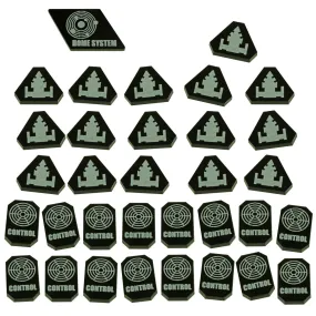 LITKO Command & Control Token Set Compatible with Twilight Imperium 4th Edition, Black (33)