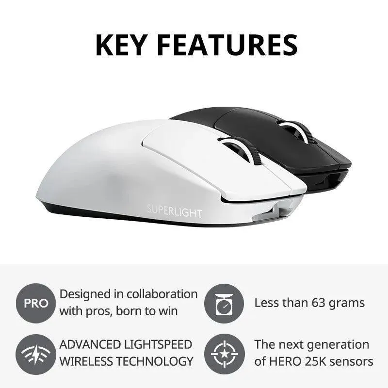 Logitech G PRO X Wireless ESports Gaming Mouse: Elite Performance & Lightweight Design