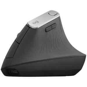 Logitech MX Vertical Mouse, Optical, Cable/Wireless, Bluetooth/RF, Graphite, USB-C, 4 Buttons