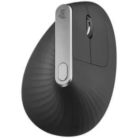 Logitech MX Vertical Mouse, Optical, Cable/Wireless, Bluetooth/RF, Graphite, USB-C, 4 Buttons