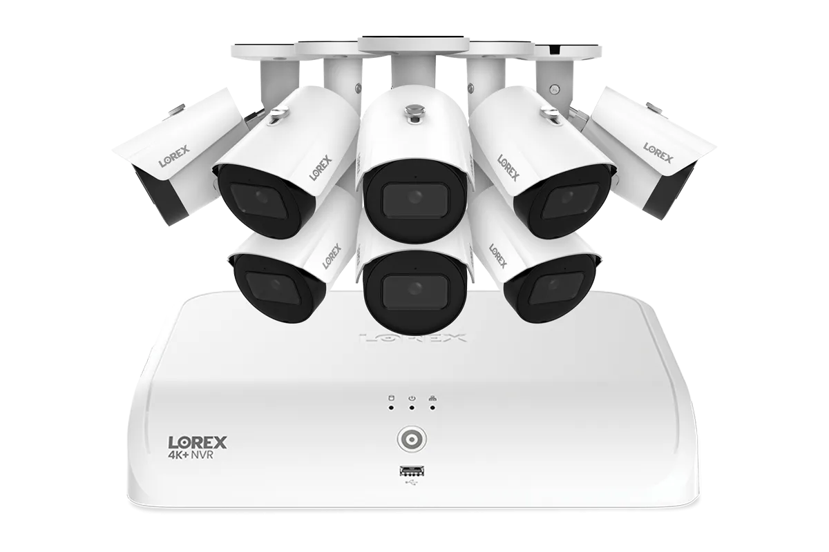 Lorex Fusion Series 4K  16 Channel (8 Wired   8 Fusion Wi-Fi) 2TB Wired System with A4 Wired 2K IP Bullet Cameras