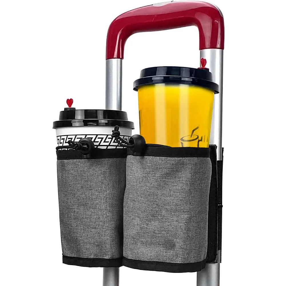 Luggage Travel Mug Holder Suitcase Attachment Drink Cup