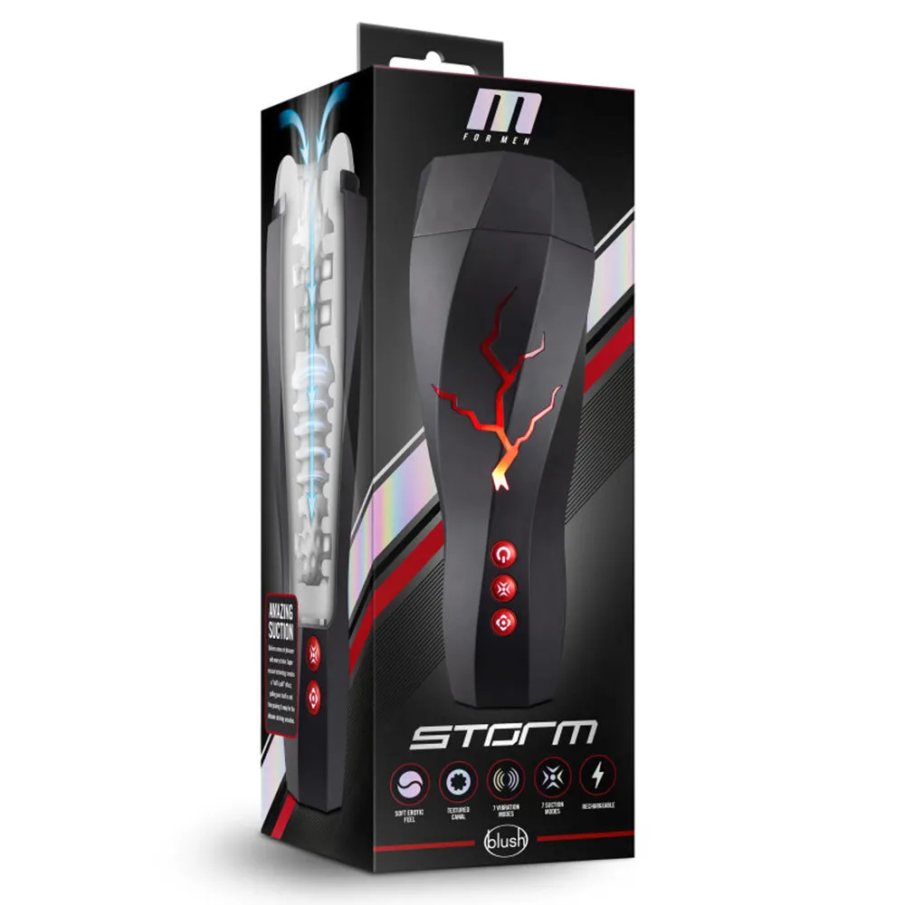 M For Men Storm Vibrating Moaning Suction Masturbator